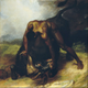 George Dawe, A Negro Overpowering a Buffalo — a Fact Which Occurred in America, 1809.Circa 1810, oil on canvas. Menil Col.